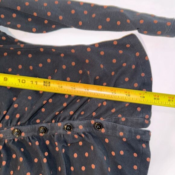 Maeve by Anthropologie Ruched Button-Down Collared Top Polka Dot | medium - Picture 13 of 13